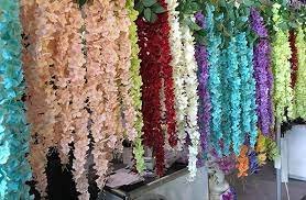 10pcs Length 180cm 71 Wisteria Garland Hanging Flowers Etsy Wedding Ceremony Decorations Outdoor Hanging Flowers Outdoor Wedding Ceremony