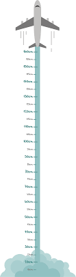 plane height chart wall sticker