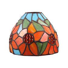 Antique stained, leaded glass lamp shade ,slag glass lamp shade cracked no base. Kichi Tiffany Style Flower Stained Glass Replacement Table Lamp Shades Only Lampshade More Info Cou Replacement Lamp Shades Tiffany Style Glass Replacement
