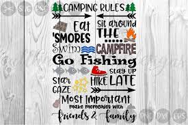 Camping Rules Outdoors Summer Cut File Svg 82152 Cut Files Design Bundles