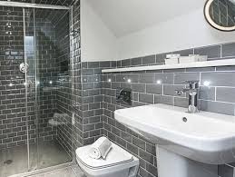 Tiles bathroom bathroom wall tiles bathroom floor tiles bathroom tiles walls and floors lanka tiles bathroom set 1,382 grey gloss bathroom tiles products are offered for sale by suppliers on alibaba.com, of which tiles accounts for 11%, mosaics. Beautiful Grey And White Bathroom With High Gloss Grey Bevel Tiles Small Bathroom Small Shower Room Small Bathroom Remodel