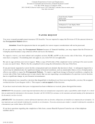 Need a sample of letter of request to waive bank fee? Form B 491 Download Printable Pdf Or Fill Online Overpayment Waiver Request Colorado Templateroller