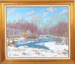 Sold at Auction: Mildred S. Gehman, Mildred S. Gehman. The Rambling Stream,  oil