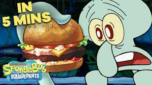 Spongebob's pet snail gary has also worked at the krusty krab a couple of times. Squidward S First Krabby Patty In 5 Minutes Spongebob Squarepants Youtube