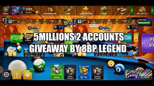 8 Ball Pool 5millions 2 Accounts Giveaway By 8bp Legend Trick Shots Pool Balls Giveaway Winner Trick Shots