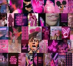 Pink aesthetics hot pink paris hilton wallpaper 2000s style aesthetics pink is my favorite color hearts wallpaper champagne diet. Hot Pink Collage Kit Etsy In 2021 Pink Wallpaper Girly Pink Wallpaper Iphone Bad Girl Wallpaper