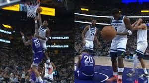 Anthony Edwards with the most insane poster dunk ever