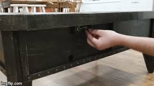 Coffee table large cocktail 20th century centre with secret drawers marble and wood unusual modern design with compartments, drawers and secret compartments superb quality artisan. Man Demonstrates His Latest Magic Themed Hidden Compartment Coffee Table Geekologie