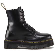 Martens australia | official dr. Jadon Leather Lace Up Ankle Boots With Chunky Heel Black Dr Martens La Redoute