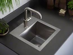 Explore kohler toilets, faucets, sinks, showers and other kitchen and bathroom products. K 3840 1 Vault Bar Sink With Single Faucet Hole Kohler In 2021 Small Kitchen Sink Kitchen Island With Sink Sinks Kitchen Stainless