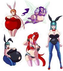 Bulging Anime Girls by Axel-Rosered | Body Inflation | Know Your Meme