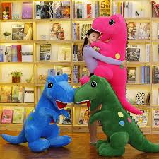 Which dinosaur stuffed animal should you buy? Tyrannosaurus Dino Plush Toy Kids Standing Dinos Dinosaur Plushie Gift Stuffed Giant Animals Toy Pink Blue Green 60 90 110cm Stuffed Plush Animals Aliexpress