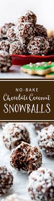 These No Bake Chocolate And Coconut Snowball Cookies Are So Easy To Make Full Of Oats And Cocoa And Rolle Coconut Recipes Coconut Snowballs Delicious Desserts