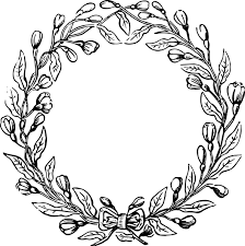 Black And White Wreath Graphic Free Vector File And Clip Art Image Vintage Floral Wreath Wreath Clip Art Clip Art Vintage Wreath Drawing