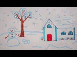 Wenn ihr kind die zahlen von 1 bis 111 auf unserer kostenlosen malvorlage sinnvoll verbindet, ergibt sich die form eines schneemanns! Haus Zeichnen Im Winter How To Draw A House With Snowflakes Snowman Kak Narisovat Dom Zimoj Youtube