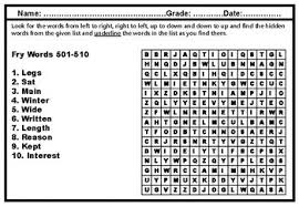 This 6th grade vocabulary word list is free and printable and comes from an analysis of commonly taught books and state tests. Fry Sight Words Sixth 100 Words Word Search Worksheets By Swati Sharma