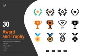 If you wish to use our design, it is only $3 per bundle/design/font for a commercial use (up to 500 physical products or for. Award And Trophy Icons Collection Graphic By Koson Graphic Creative Fabrica