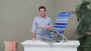 Rio 5 Position Beach Chair Deep Sea Blue Stripe Youtube