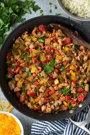 Swap beef mince and breadcrumbs with lean turkey and oats. Unstuffed Pepper Bowls Cooking Classy