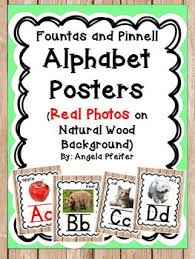 Alphabet Posters Linking Chart Bundle Photos Wood Border Fountas And Pinnell