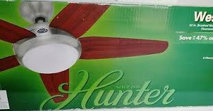 Maybe you would like to learn more about one of these? Hunter Westside Ii 52in Brushed Nickel Ceiling Fan Light Remote Control Retired Ebay