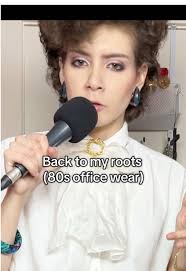 80s Goth Romantic Dance in Thrifted Dress