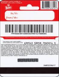 How much is your wendy's gift card worth? Gift Card Red With Logo Wendy S Canada Wendy S Col Ca Wendy S 001a