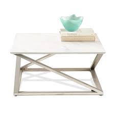 By homeroots $ 425 06 /piece. Steve Silver Zurich Square White Faux Marble Mixed Media Cocktail Table Walmart Com Walmart Com
