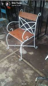 Cara mudah membuat stool bar  kursi cafe  menggunakan besi beton. Kursi Kombinasi Besi Beton Dan Kayu Kapal 55x40x45 89 Mebel 539096690