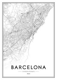 Online tourist map of barcelona with landmarks linked to a photo guide of barcelona city centre, spain. Barcelona Poster City Map Poster Barcelona Map Online Wall Art