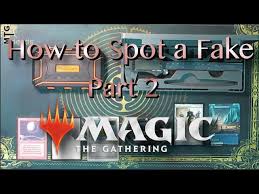 A counterfeit card is one that is created for the sole purpose of misleading collectors. How To Spot A Fake Mtg Card Part 2 Magic The Gathering Mtg Fake Mtg Card Tests Youtube