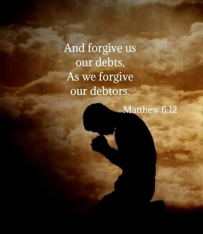 Forgiveness quote from Matthew 6:12