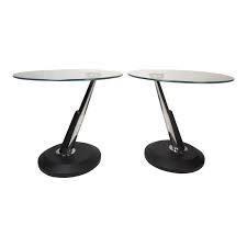 By southern enterprises (2) hera 23.63 in. Pair Of Contemporary Modern Glass End Tables Chairish