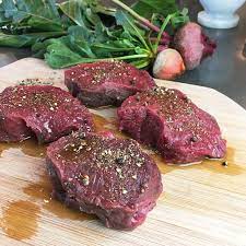 Elk Medallions With Creme Fraiche Mustard Sauce Wild Game Cuisine Nevadafoodies Elk Recipes Elk Steak Venison Recipes