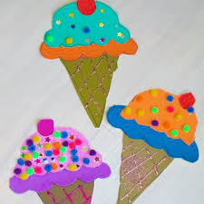 Using a small spatula, cover the rest of the insides of the cone and outer rim with spread. 25 Ice Cream Crafts For Kids
