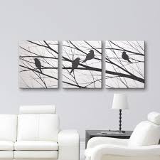 Silhouette Bird Paintings On Canvas Today Only Bird Painting 3 Piece Wall Art Canvas Paintings 3 Piece Canvas Art Painting Black And White Wall Art 48x20 Silhouette Wall Art 3 Piece Canvas Art 3 Piece Wall Art