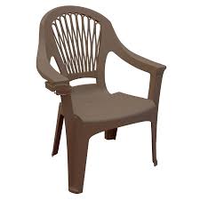 Adams Manufacturing Big Easy Earth Brown Stackable Plastic Stationary Dining Chair S With Solid Seat Lowes Com High Back Chairs Plastic Dining Chairs Dining Chairs