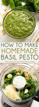 Homemade Pesto Recipe The Salty Marshmallow Recipe Homemade Pesto Homemade Pesto Recipe Pesto Recipe