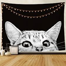 Cat tapestry wall hanging art bedroom dorm 2 sizes available. Cat Animal Print Tapestry Wall Hanging Beach Towel Bedroom Home Docor Yoga Mat Home Decor Home Garden