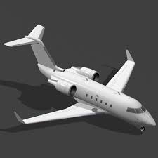 Bombardier Challenger 601 Private Jet 3d Model 3d Model Challenger Vintage Aircraft