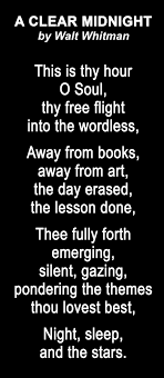 My Favorite Poem A Clear Midnight Walt Whitman Walt Whitman Quotes Quotes Cool Words
