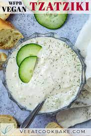 Vegan Tzatziki Sauce Recipe Wfpb Tzatziki Rezept Mozzarella Selber Machen Tzatziki