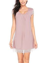 Aimado Pajama Nightgown Women Comfort Nightwear Lace Cap Sleeve Chemise Sleep Dress S Xxl Nightgowns For Women Fashion Clothes Women Night Gown