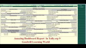 Tally Tdl For Amazing Dashboard Report For All Reports In One Screen Dashboard Reports Online Computer Courses Card Printer