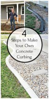 Curing concrete can be done in several ways, including using water and the options when water is not available or temperature isn't optimal. How To Make A Concrete Landscape Curb In 4 Easy Steps Landscape Curbing Concrete Landscape Edging Concrete Garden Edging