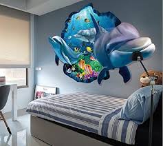 Coole Wanddekoration Mit 3d Effekt Dieses Wandtattoo Passt Perfekt In Ein Kinderzimmer Zum Thema Unterwasser Kinderzimmer Dekor Haus Deko Coole Wanddekoration