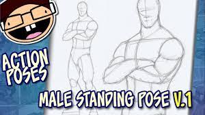 How to Draw a MALE STANDING POSE (Version 1) | Narrated Easy Step-by-Step  Tutorial - YouTube