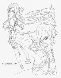 Ver online ➤✅ sword art online sub español sin censura bd audio latino. Insider Kirito And Asuna Coloring Pages Sword Art Online Sword Art Online Coloring Png Image Transparent Png Free Download On Seekpng