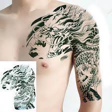 These big tattoos are like museum exhibitions on skin. Temporary Tattoo Sticker Dragon Large Tattoo Tribal Designs Men Shoulder Tattoos Big Size Body Art Waterproof Fake Tattoo Boys Temporary Tattoos Aliexpress