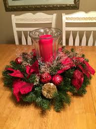 Christmas Centerpiece Made With A Wreath And A Plate Charger Christmas Centerpieces Christmas Decorations Centerpiece Decorations